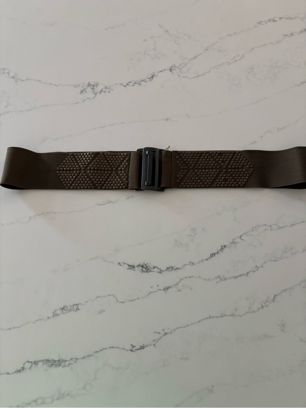 Brown Textured Web Belt with Matte Buckle - Men's - Picture 2 of 5